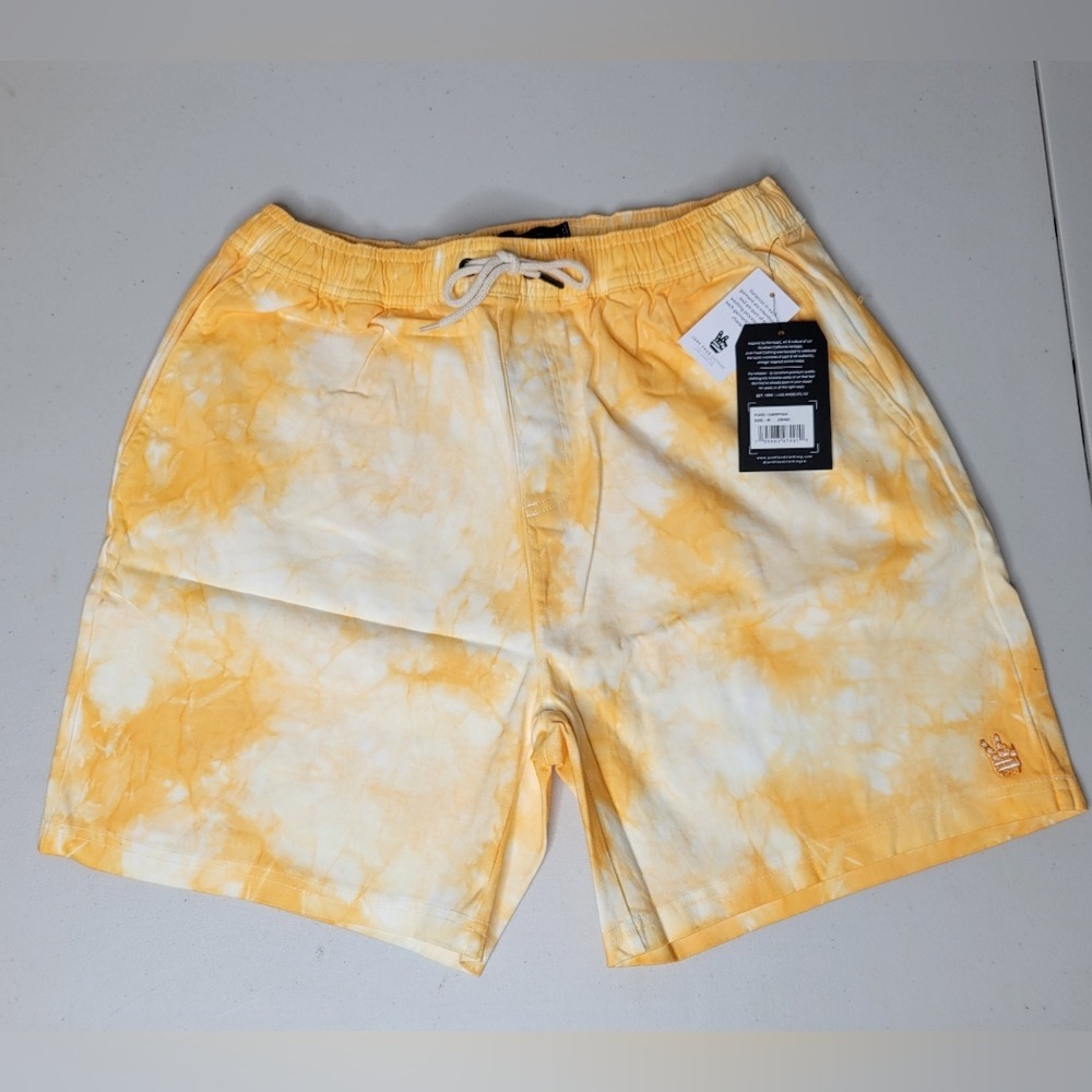 Junk Food Clothing Tie Dye Shorts w/ Drawstring Waist